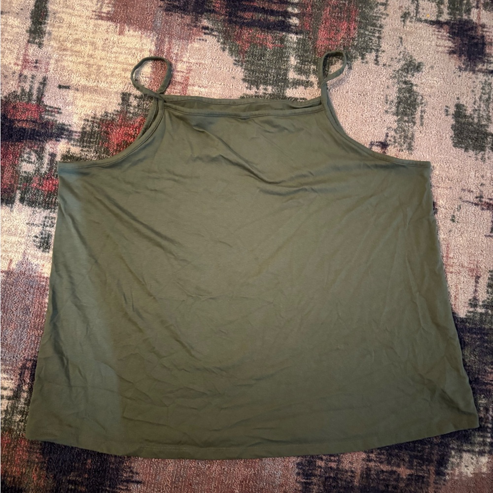 Old Navy Olive Green Spaghetti Strap Tank Top